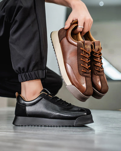 Zayne Paneled Leather Sneaker