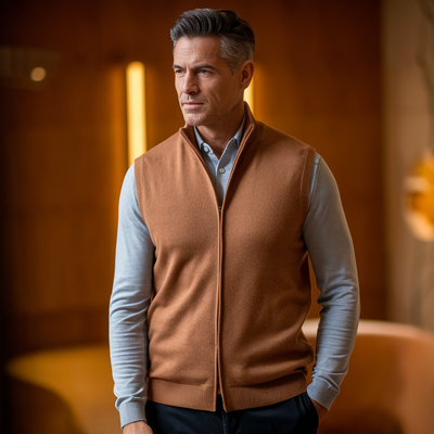 Finley Cashmere Full Zip Vest