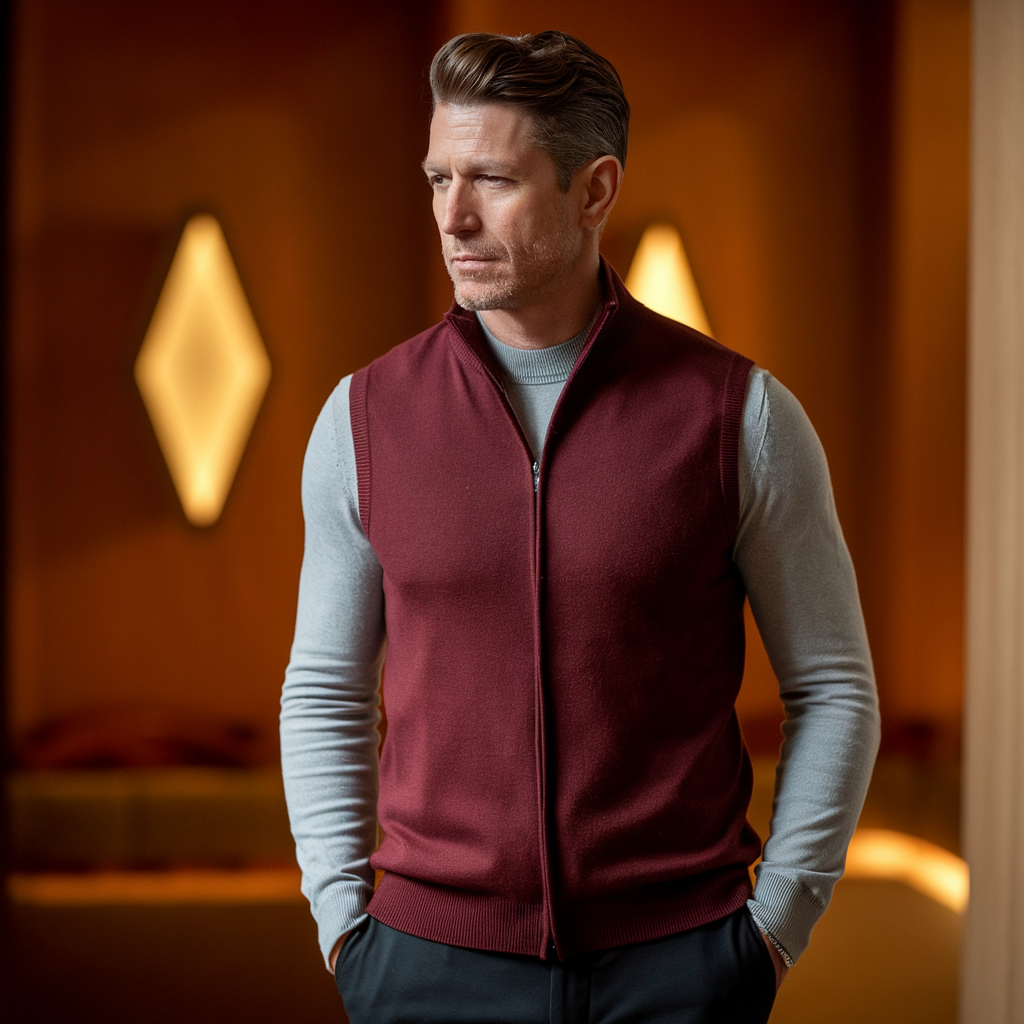 Finley Cashmere Full Zip Vest