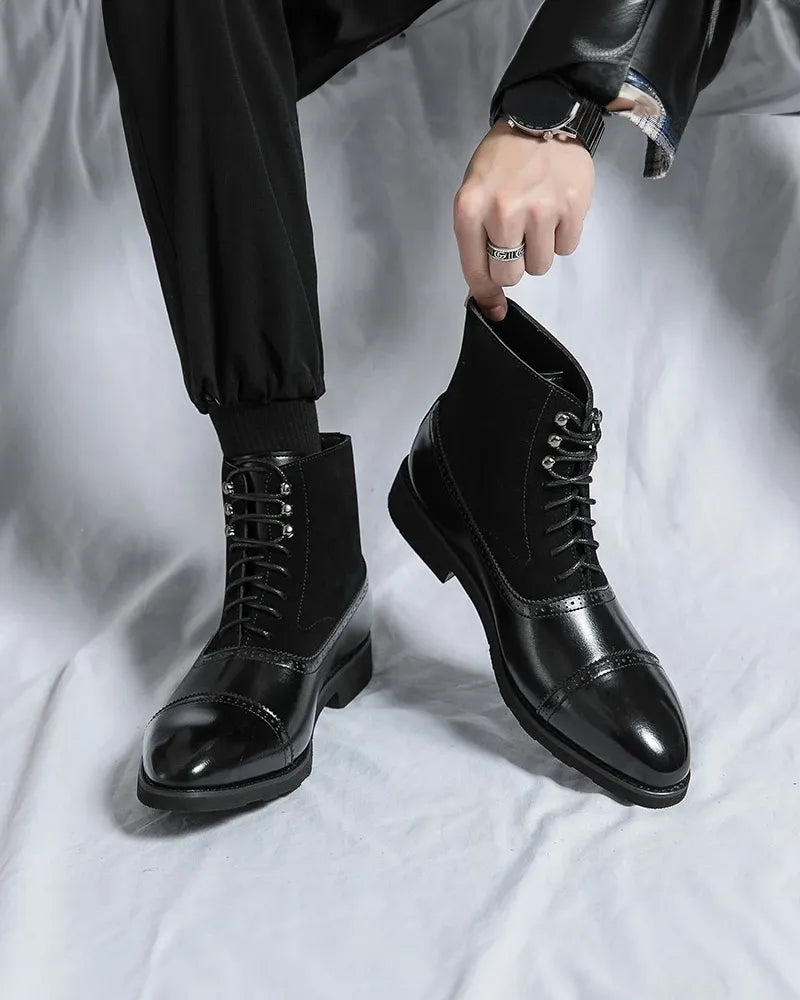 Los Muertos Leather Lace-Up