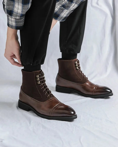Los Muertos Leather Lace-Up